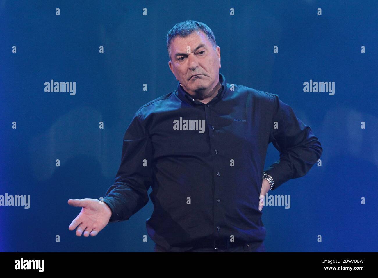 Jean-Marie Bigard performs on stage for his one man show of 'Bigard fete ses 60 ans' held at Grand Rex in Paris, France, on May 23, 2014. Photo by Audrey Poree/ABACAPRESS.COM Stock Photo