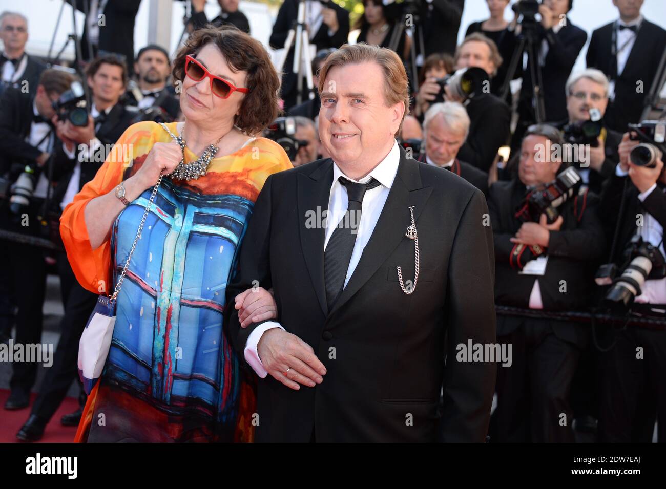 Timothy Spall, Shane Spall arriving at the Palais des Festivals for the closing ceremony and the screening of the film Pour Une Poignee De Dollars directed by Sergio Leone as part of the 67th Cannes Film Festival in Cannes, France on May 24, 2014. Photo by Nicolas Briquet/ABACAPRESS.COM Stock Photo