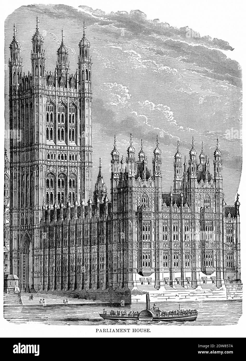 Parliament House, Illustration, Ridpath's History of the World, Volume III, by John Clark Ridpath, LL. D., Merrill & Baker Publishers, New York, 1897 Stock Photo