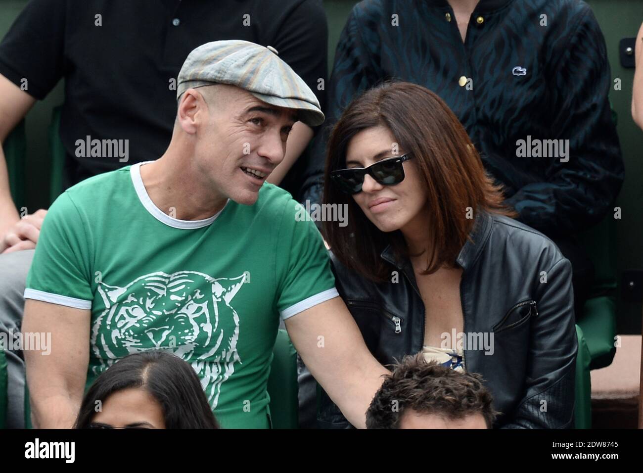 Jean Marc Barr And Stella Di Tocco Watching A Game During The Eight 