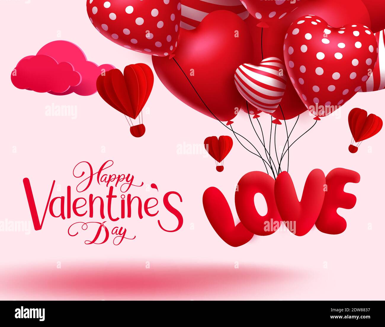 Valentine's day love vector background design. Happy valentine's ...