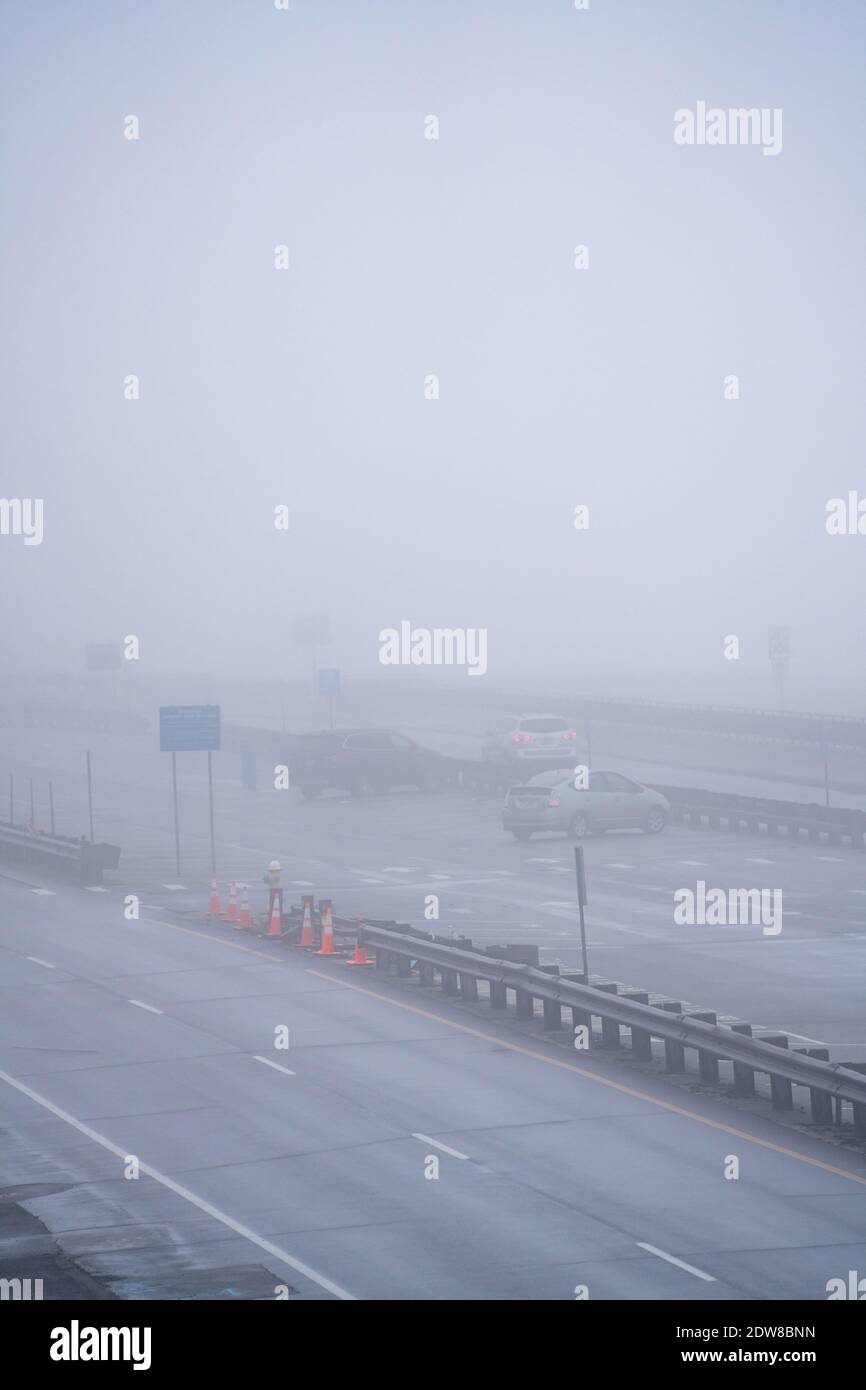 Municipal parking lots in Hampton Beach NH USA Stock Photo