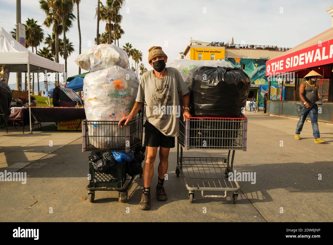 Recycling, Venice Beach, Los Angeles, California, United States of