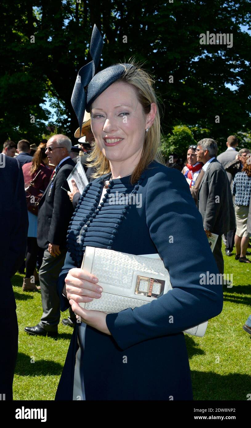 British Foreign Secretary William Hague's wife, Ffion Hague attend the bi-national France-UK ceremony at the Commonwealth War Graves Cemetery in Bayeux, as part of the official ceremonies on the occasion of the D-Day 70th Anniversary, on June 6, 2014 in Normandy, France. Photo by Abd Rabbo-Bernard-Gouhier-Mousse/ABACAPRESS.COM Stock Photo
