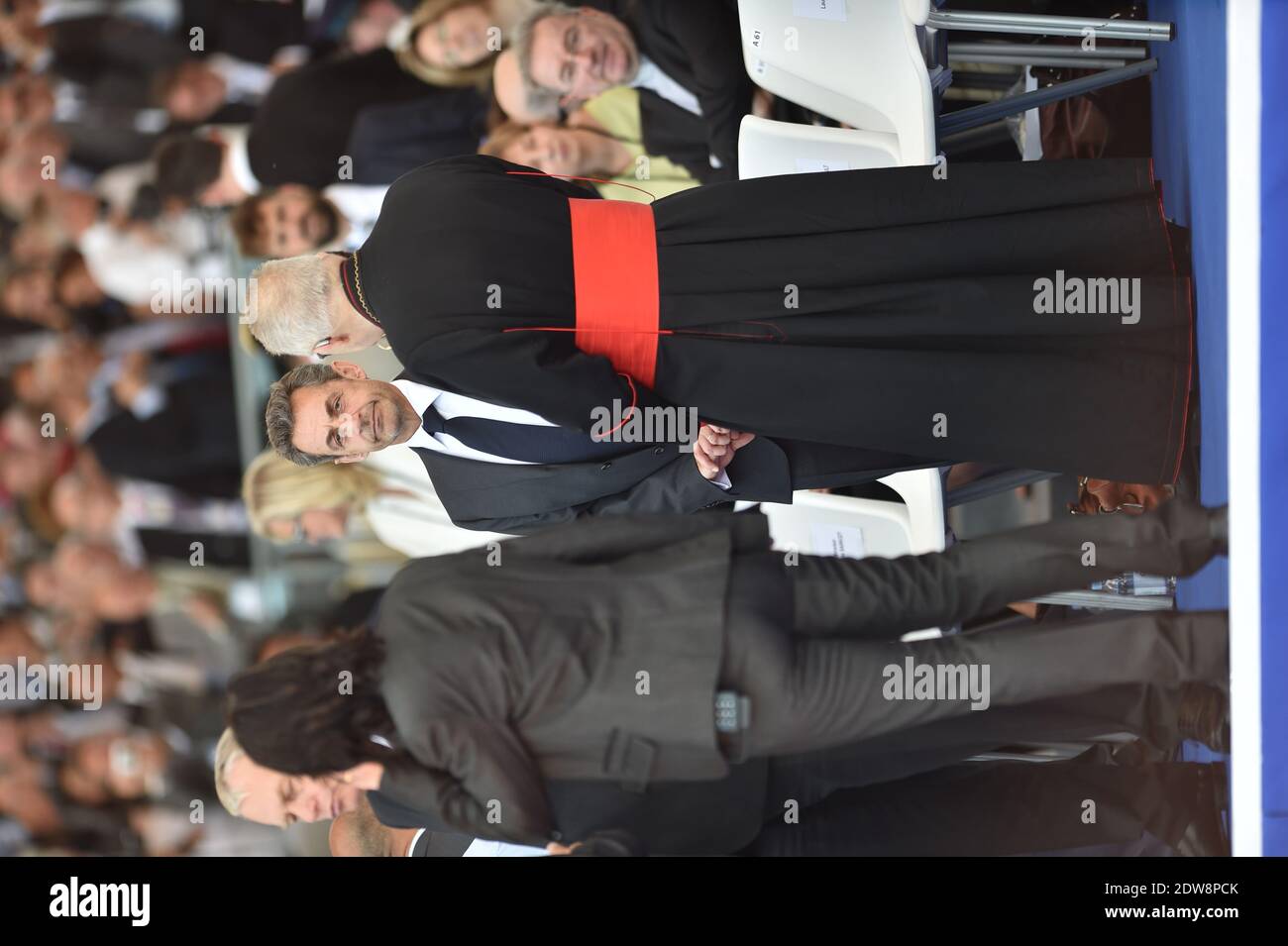 Nicolas Sarkozy attends the International Ceremony at Sword Beach in Ouistreham, as part of the official ceremonies on the occasion of the D-Day 70th Anniversary, on June 6, 2014 in Normandy, France. Photo by Abd Rabbo-Bernard-Gouhier-Mousse/ABACAPRESS.COM Stock Photo