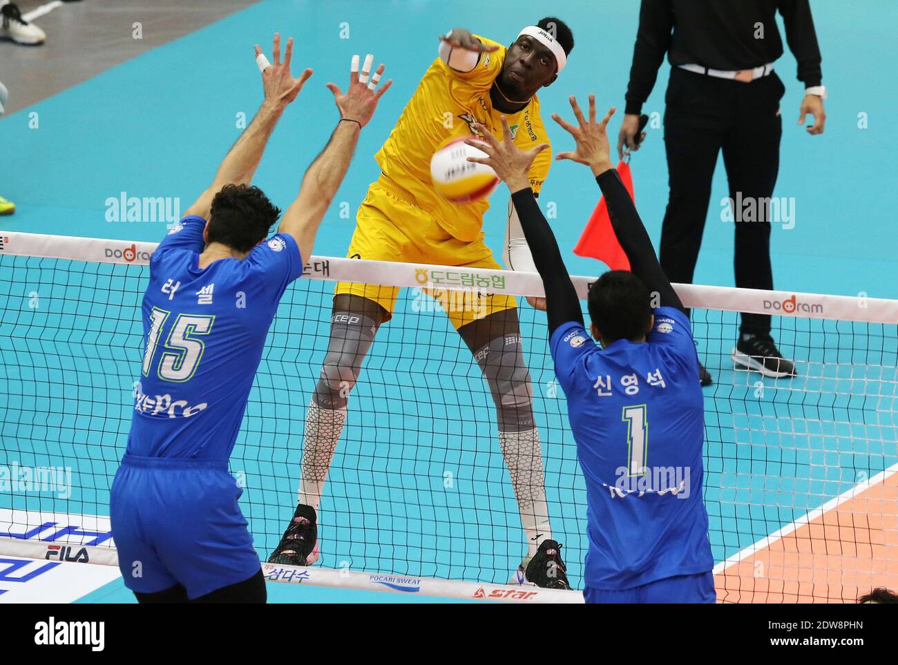 23rd Dec, 2020. Pro volleyball game Players belonging to the KB Stars