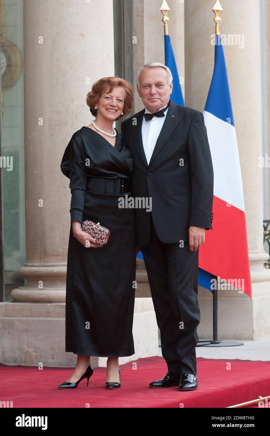 Former Prime Minister Jean-Marc Ayrault and Brigitte Ayrault attend the State Banquet given in honour of HM The Queen Elizabeth II by French President Francois Hollande at the Elysee Palace, as part of the official ceremonies of the 70th Anniversary of the D Day, on June 6, 2014, in Paris, France. Photo by Thierry Orban/ABACAPRESS.COM Stock Photo