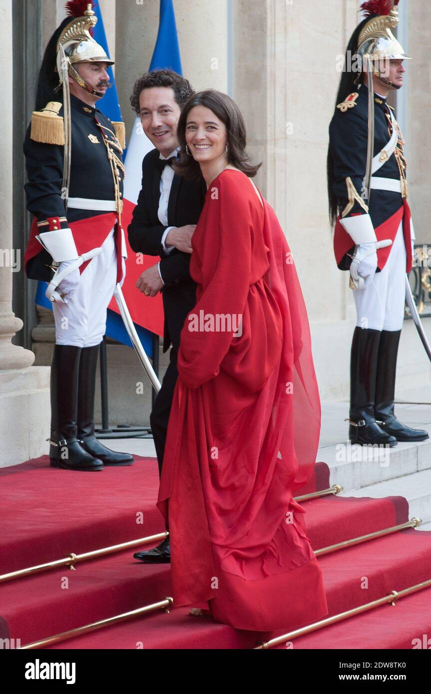 Guillaume Gallienne and Amandine Gallienne attend the State Banquet given in honour of HM The Queen Elizabeth II by French President Francois Hollande at the Elysee Palace, as part of the official ceremonies of the 70th Anniversary of the D Day, on June 6, 2014, in Paris, France. Photo by Thierry Orban/ABACAPRESS.COM Stock Photo