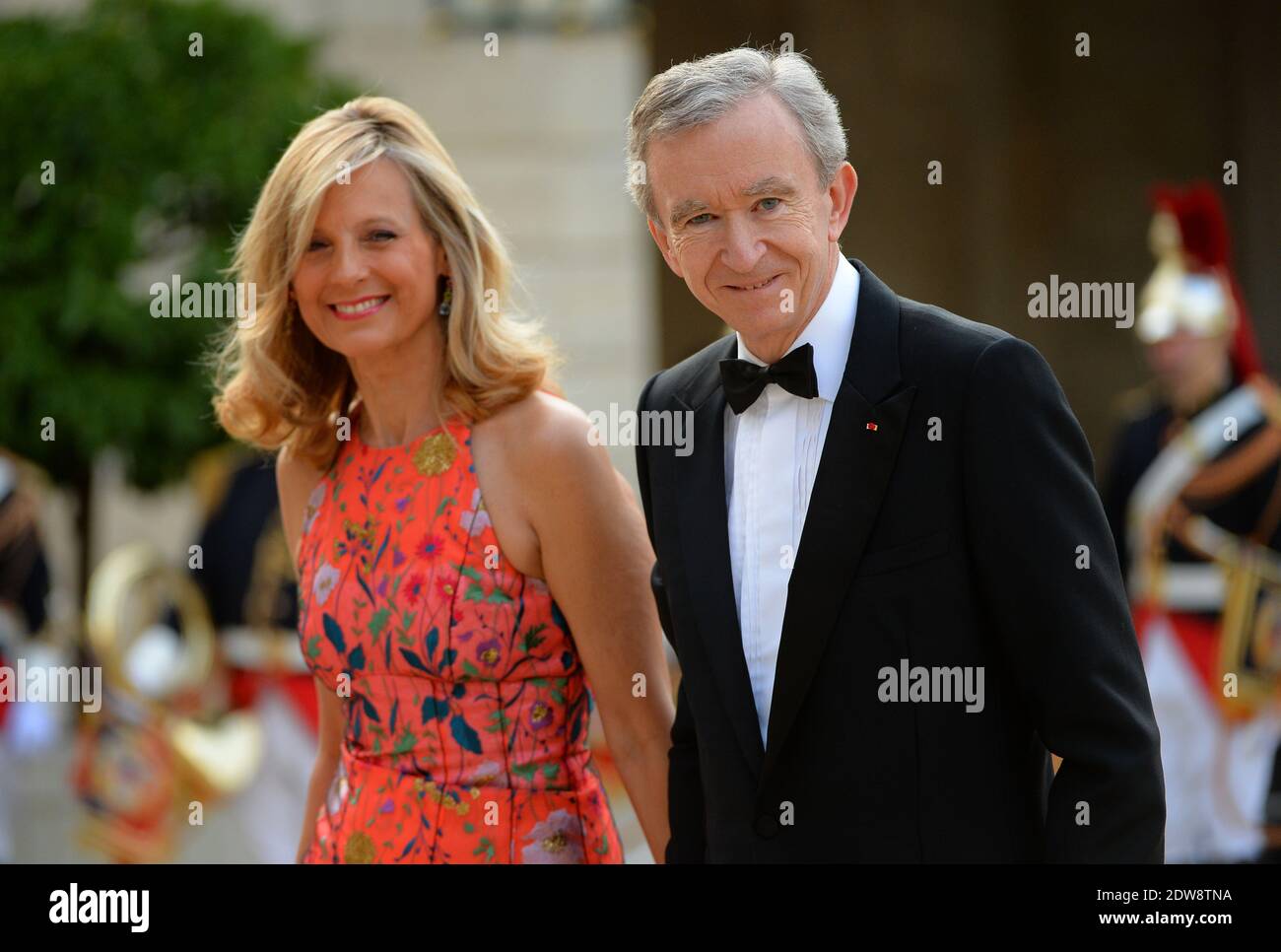 Bernard Arnault and Helene Arnault attend the State Banquet given in honour of HM The Queen Elizabeth II by French President Francois Hollande at the Elysee Palace, as part of the official ceremonies of the 70th Anniversary of the D Day, on June 6, 2014, in Paris, France. Photo by Christian Liewig/ABACAPRESS.COM Stock Photo