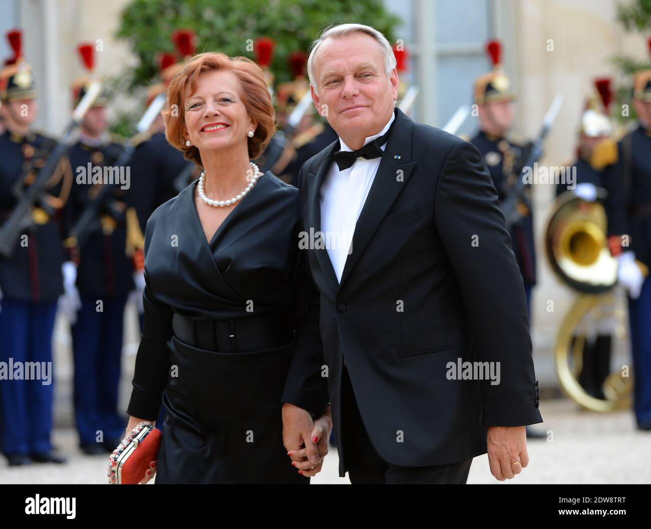 Former Prime Minister Jean-Marc Ayrault and Brigitte Ayrault attend the State Banquet given in honour of HM The Queen Elizabeth II by French President Francois Hollande at the Elysee Palace, as part of the official ceremonies of the 70th Anniversary of the D Day, on June 6, 2014, in Paris, France. Photo by Christian Liewig/ABACAPRESS.COM Stock Photo