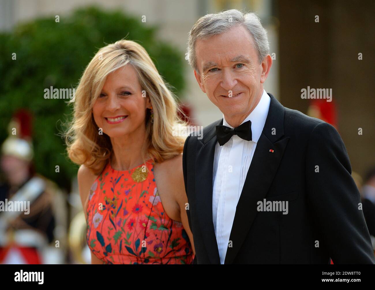 Bernard Arnault and Helene Arnault attend the State Banquet given in honour of HM The Queen Elizabeth II by French President Francois Hollande at the Elysee Palace, as part of the official ceremonies of the 70th Anniversary of the D Day, on June 6, 2014, in Paris, France. Photo by Christian Liewig/ABACAPRESS.COM Stock Photo