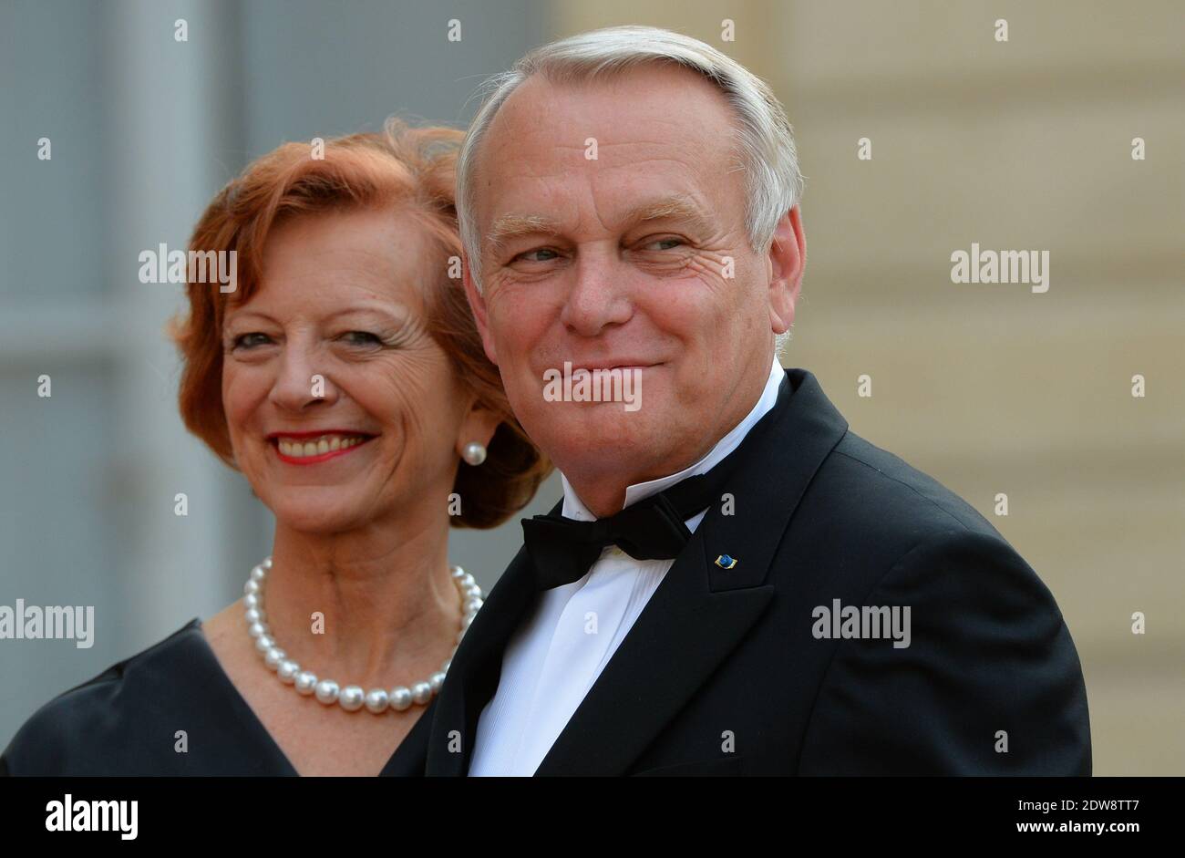 Former Prime Minister Jean-Marc Ayrault and Brigitte Ayrault attend the State Banquet given in honour of HM The Queen Elizabeth II by French President Francois Hollande at the Elysee Palace, as part of the official ceremonies of the 70th Anniversary of the D Day, on June 6, 2014, in Paris, France. Photo by Christian Liewig/ABACAPRESS.COM Stock Photo