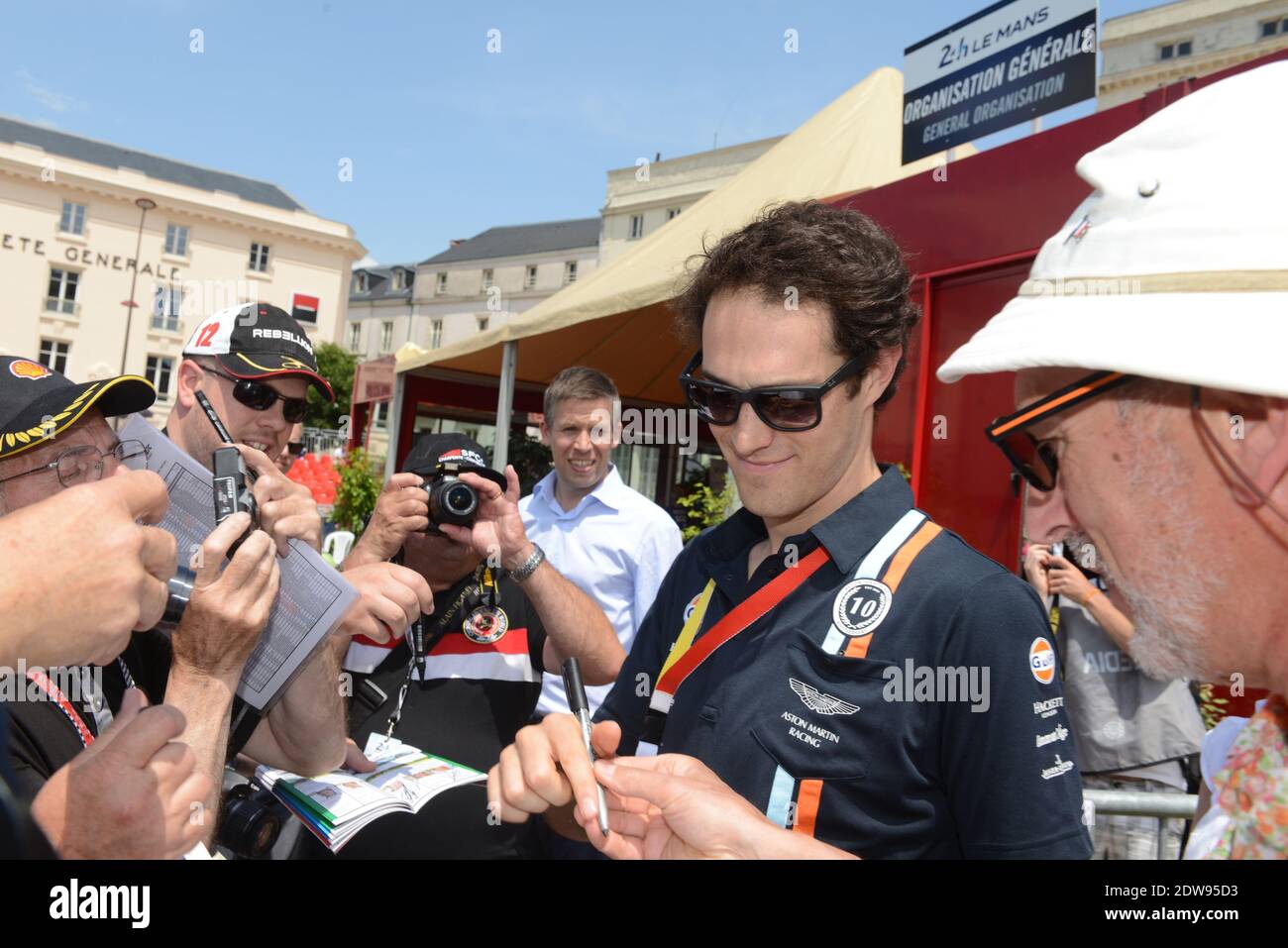 Brazilian driver Bruno Senna of Aston Martin V8 Vantage Lmgte Pro Team Aston Martin Racing during the 2014 scrutineering and qualifying sessions of the 24 Hours of Le Mans from June the 8th to the 12th 2014, at Le Mans circuit, France on June 9, 2014. Photo by Guy Durand/ABACAPRESS.COM Stock Photo