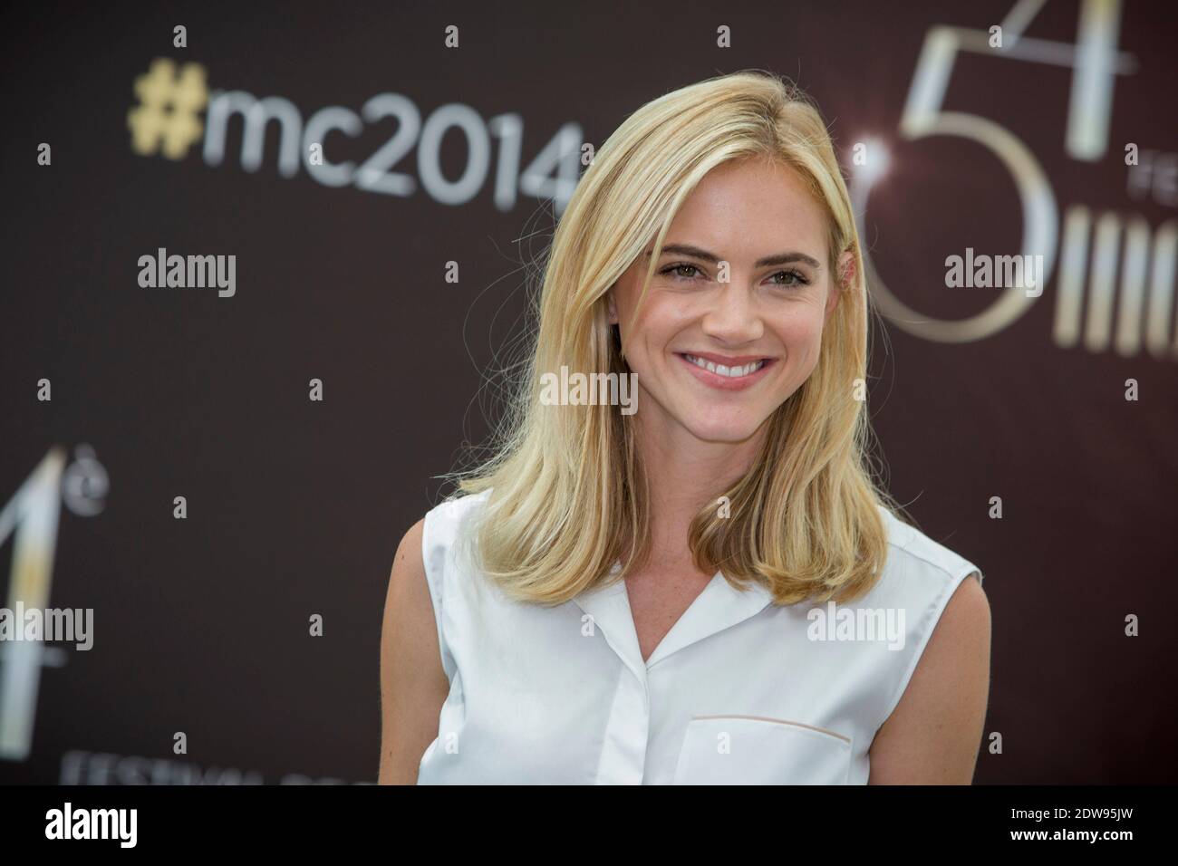 Emily Wickersham of "NCSI" posing during a photocall at the 54th Monte