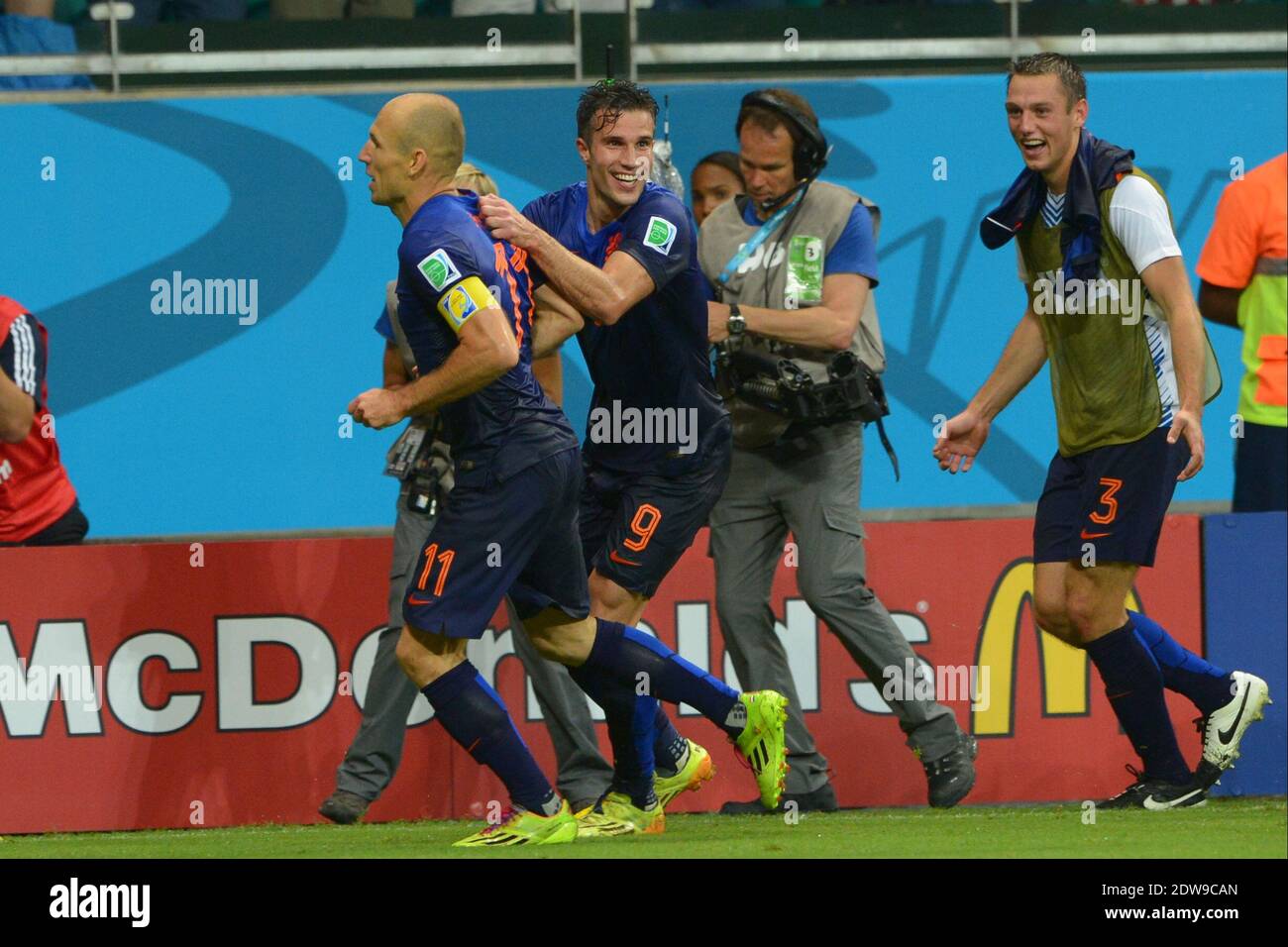 Arjen Robben. Salvador BA 3 jun 2014. Holanda VS Espanha ( jogo 03 ) Spain v  Holland. World Cup 2014. Fonte Nova stadium, Bahia Stock Photo - Alamy