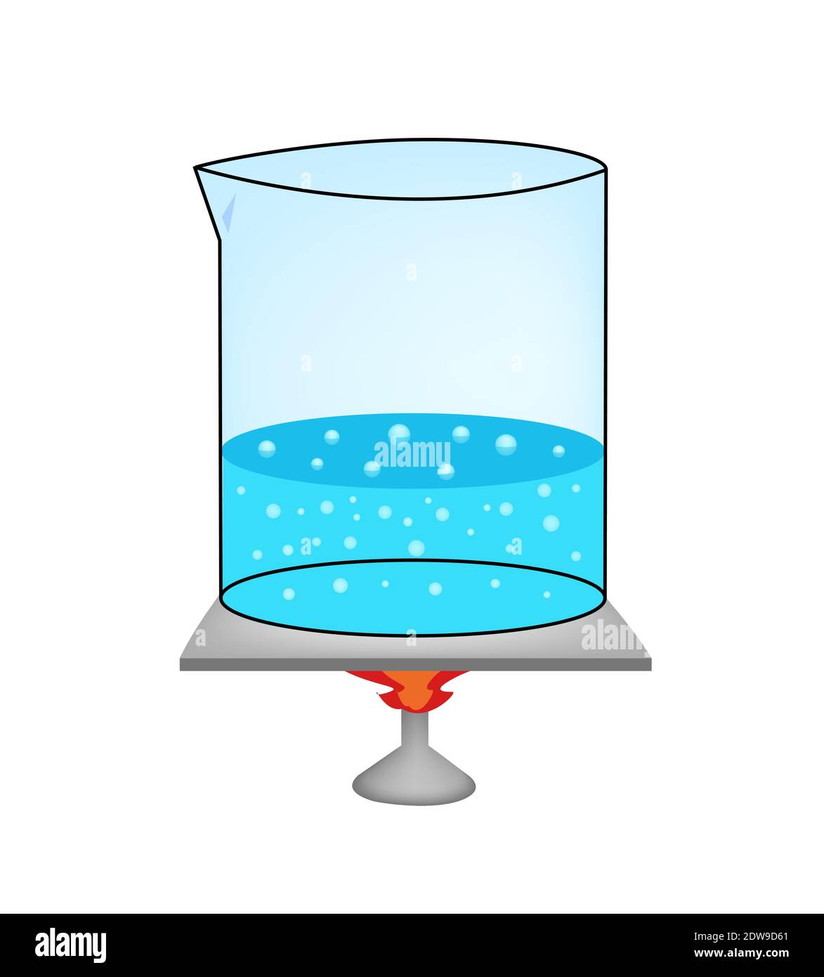 Glass beaker with boiling water vector illustration Stock Vector Image & Art Alamy