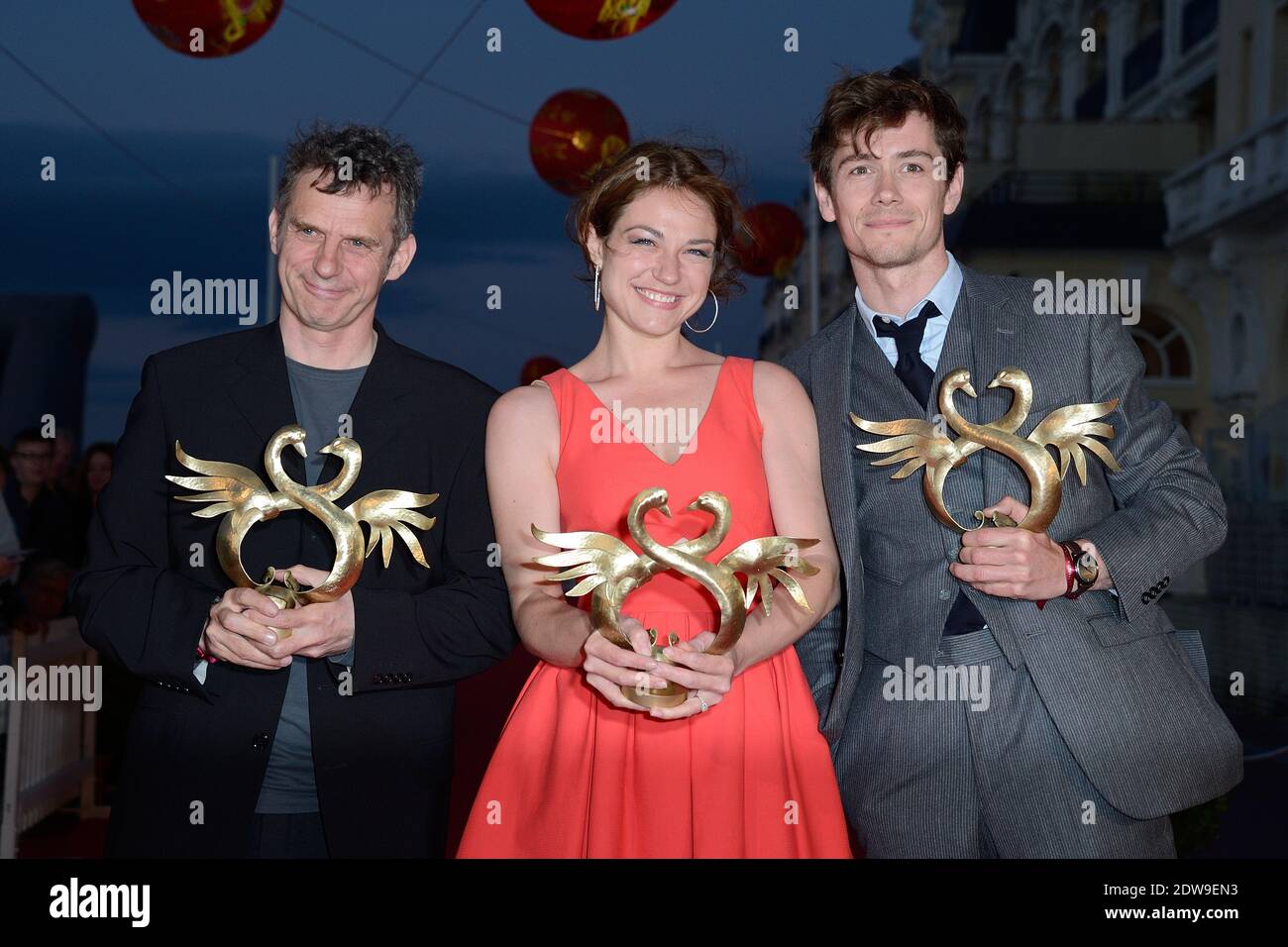 Lucas Belvaux, Emilie Dequenne and Loic Corbery attending the closing ceremony of the 28th Cabourg Romantic Film Festival in Cabourg, France on June 14, 2014. Photo by Nicolas Briquet/ABACAPRESS.COM Stock Photo