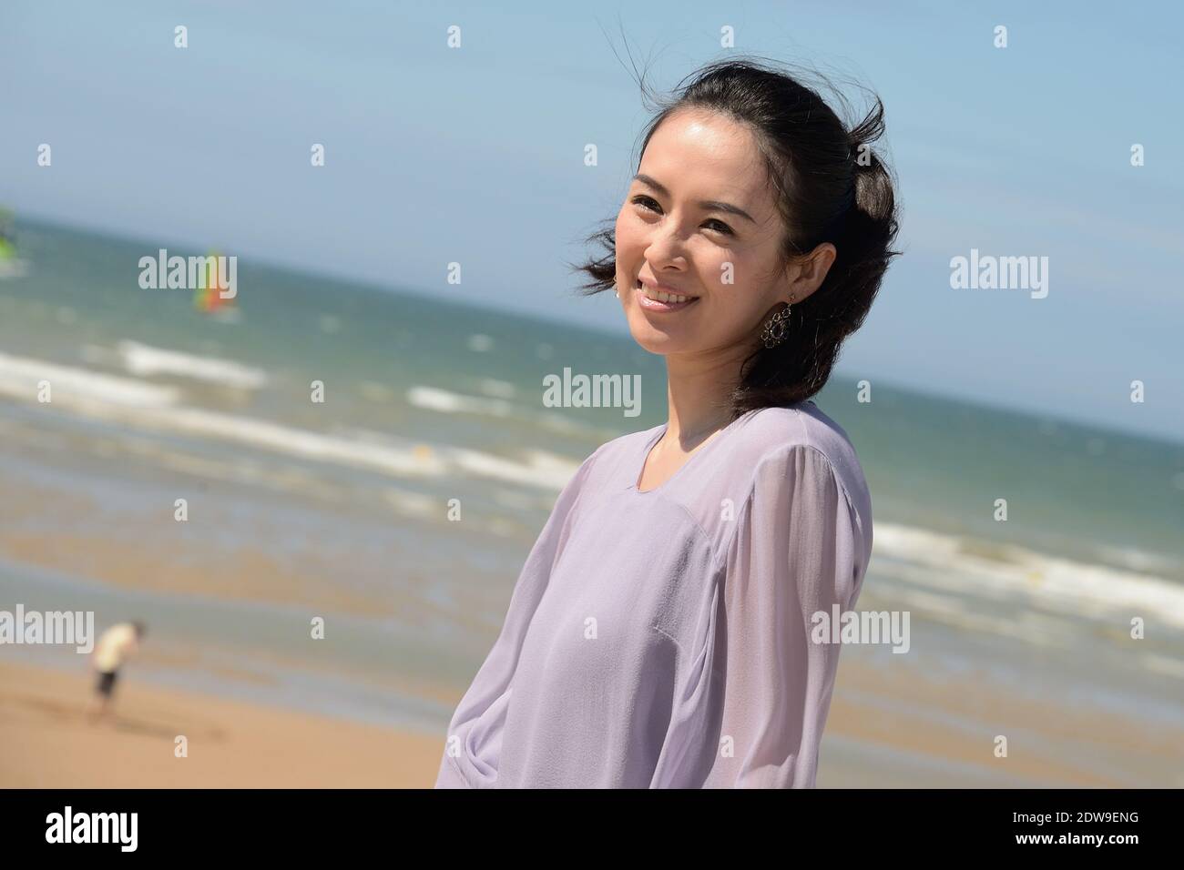 Zhang Ziyi attending the 28th Cabourg Romantic Film Festival in Cabourg, France on June 14, 2014. Photo by Nicolas Briquet/ABACAPRESS.COM Stock Photo