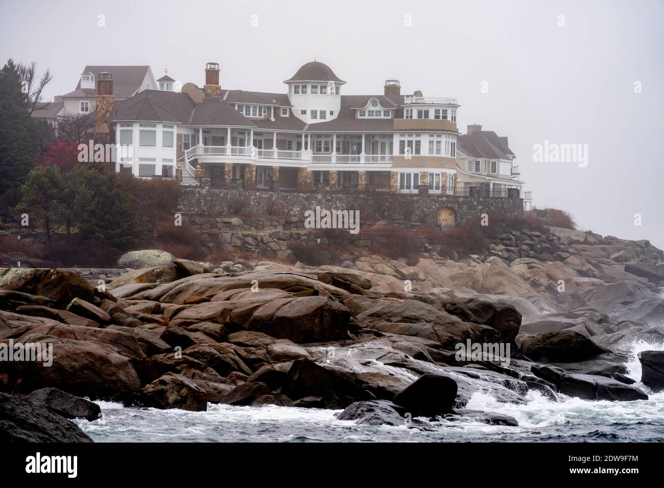 Luxury waterfront mansions York Maine USA Stock Photo Alamy