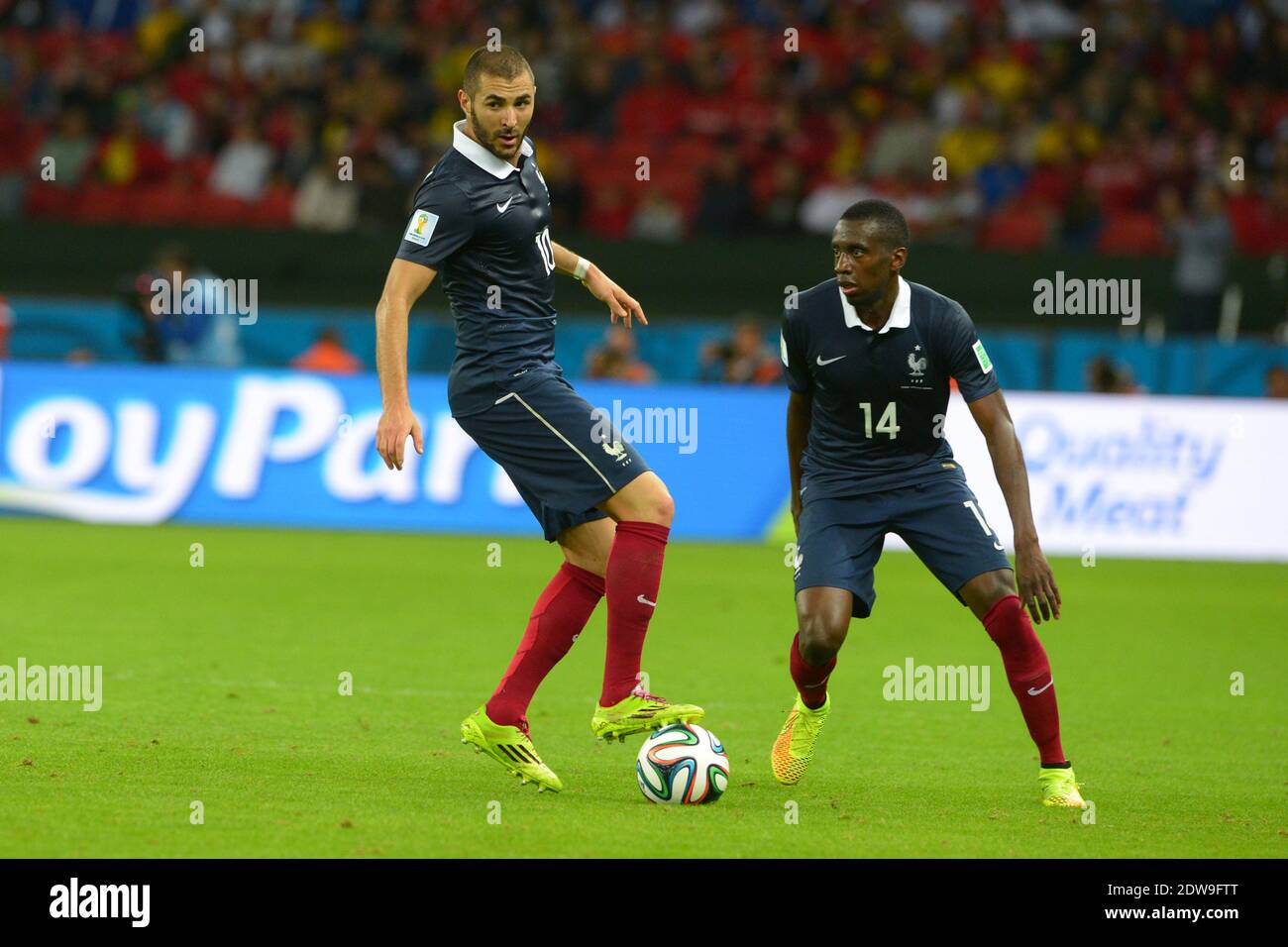 Karim Benzema at Group E match between France v Honduras part of 2014 ...