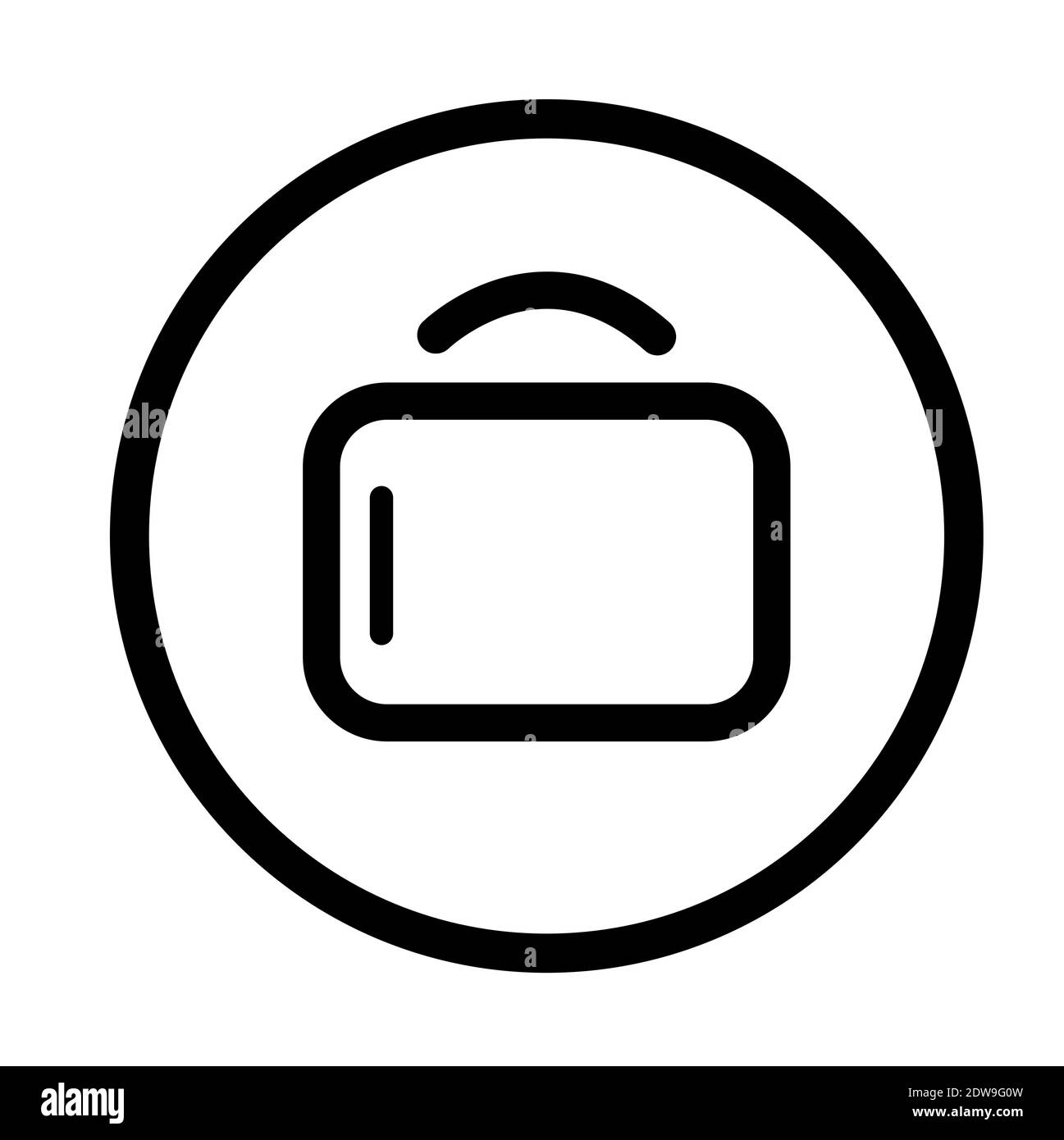 Handbag icon. Suitcase in a circle vector Stock Vector Image & Art Alamy