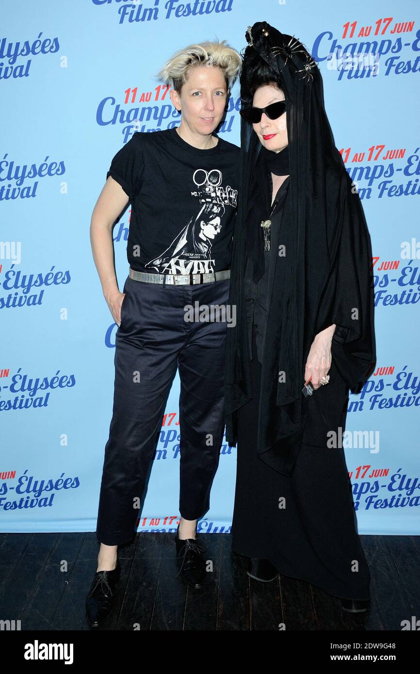 Robin Meason and Diane Pernet attending the Carte Blanche A Mike Figgis event part of the Champs Elysees Film Festival at Publicis Cinema in Paris, France, on June 15, 2014. Photo by Aurore Marechal/ABACAPRESS.COM Stock Photo