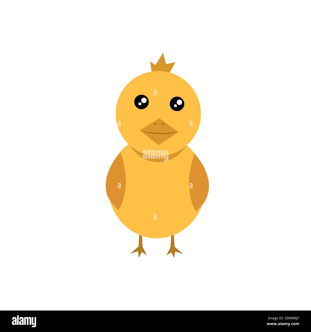 Cute baby chick on a white background vector Stock Vector Image & Art ...