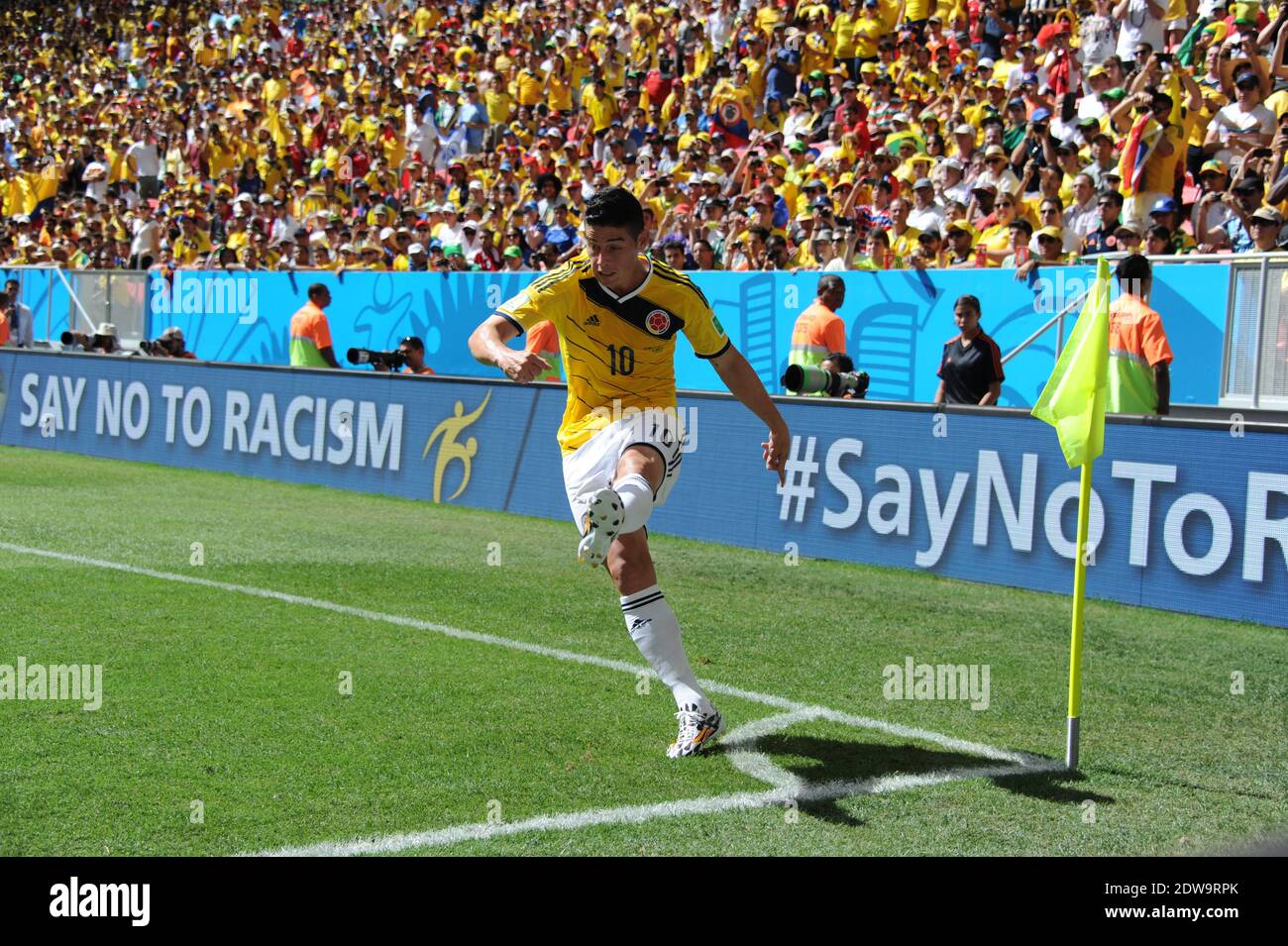 Colombia's James Rodriguez during soccer World Cup 2014 First round Group D match Colombia v Ivory Coast at National Stadium, Brasilia, Brazil , on June 19, 2014. Colombia won 2-1. Photo by Henri Szwarc/ABACAPRESS.COM Stock Photo