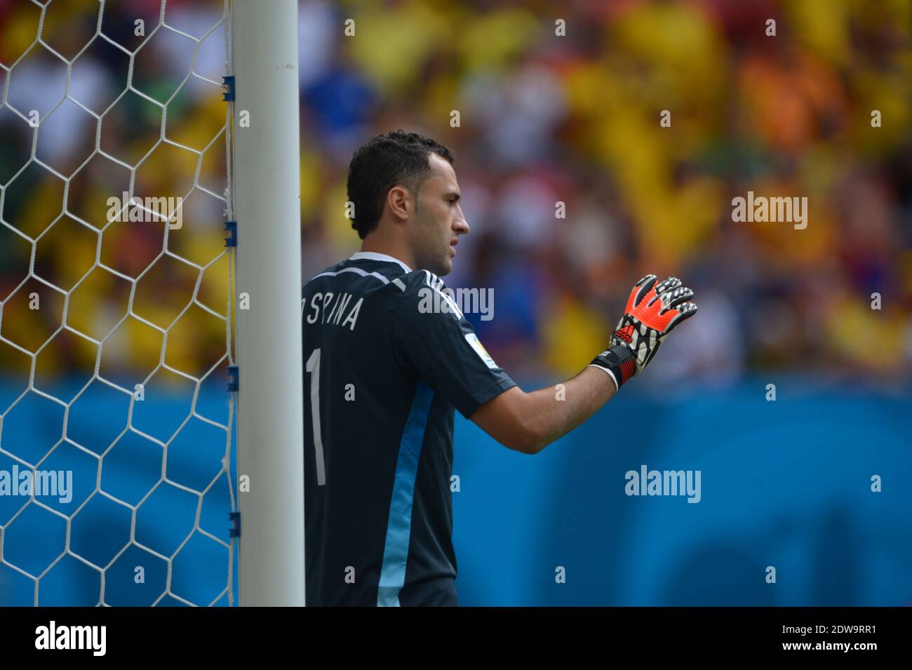 Colombia's David Ospina during soccer World Cup 2014 First round Group D match Colombia v Ivory Coast at National Stadium, Brasilia, Brazil , on June 19, 2014. Colombia won 2-1. Photo by Henri Szwarc/ABACAPRESS.COM Stock Photo