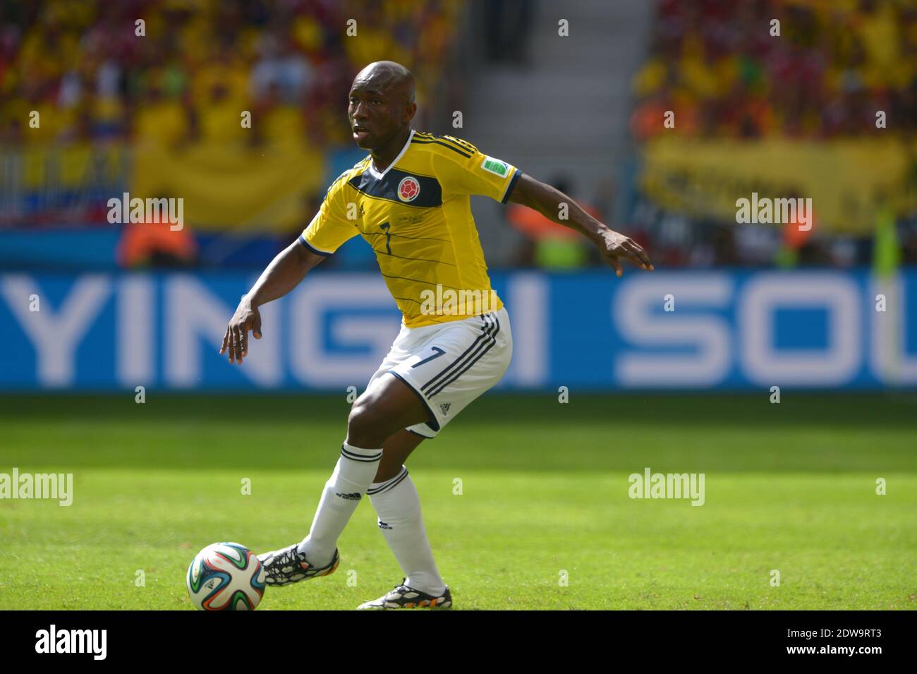 Colombia's Pablo Armero during soccer World Cup 2014 First round Group D match Colombia v Ivory Coast at National Stadium, Brasilia, Brazil , on June 19, 2014. Colombia won 2-1. Photo by Henri Szwarc/ABACAPRESS.COM Stock Photo