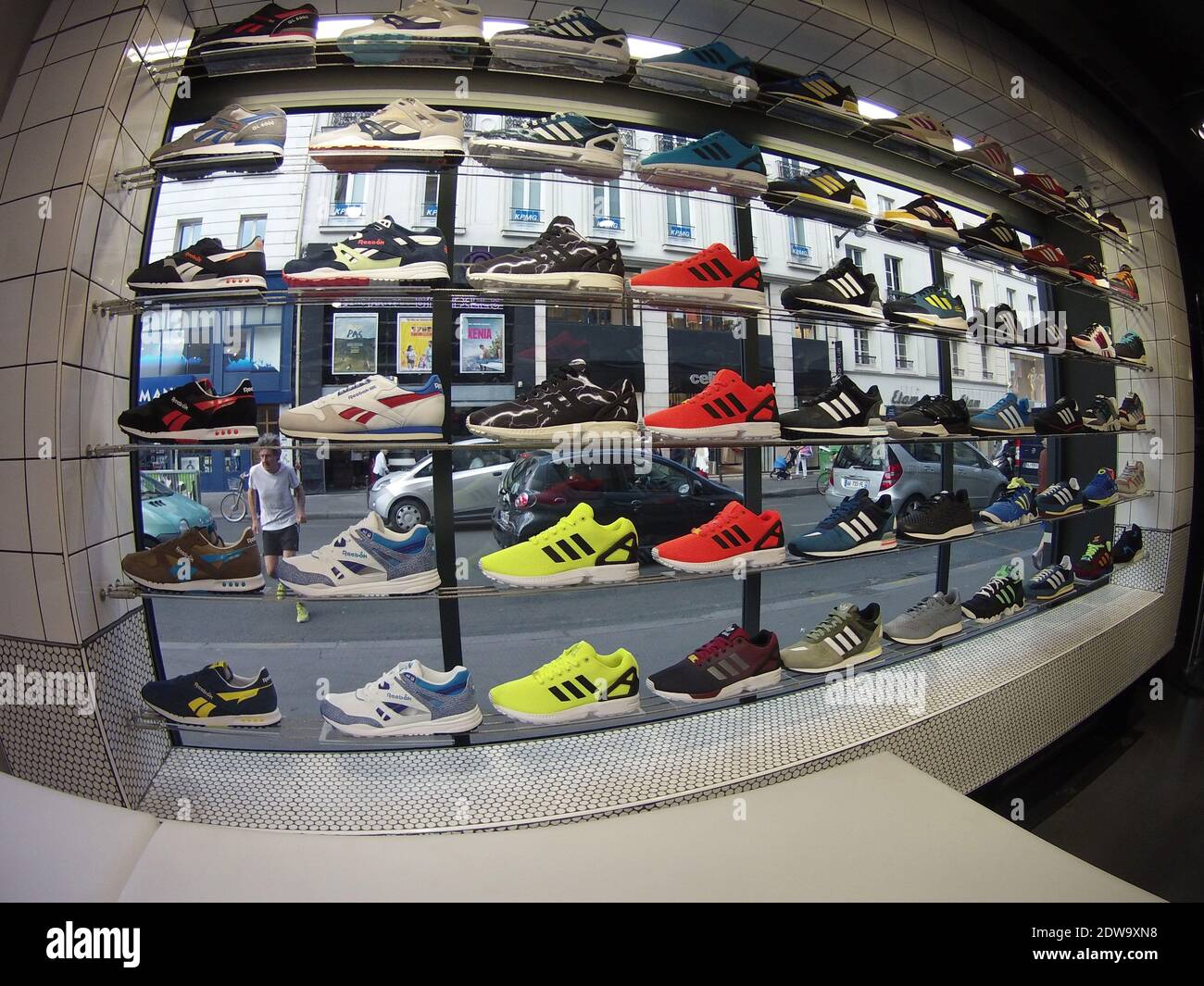 Atmosphere during the Reebok Concept Store Hub Bastille at Bastille in Paris,  France on June 20, 2014. Photo by Thierry Plessis/ABACAPRESS.COM Stock  Photo - Alamy