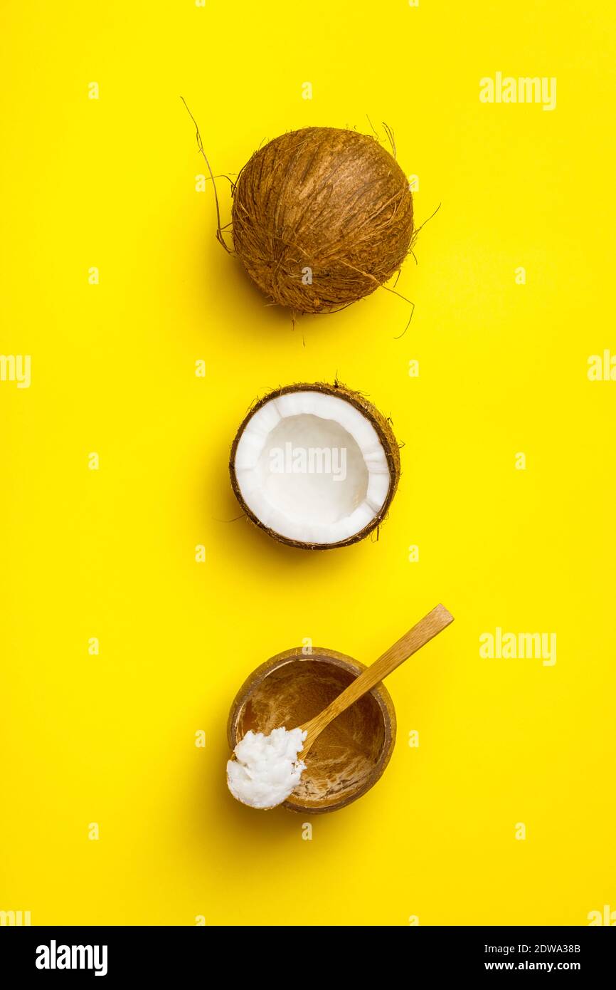 Health benefits of coconut oil hires stock photography and images Alamy