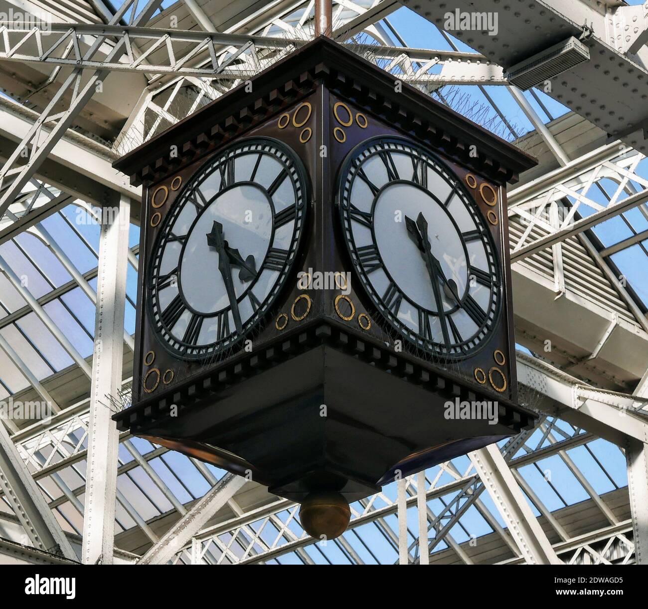 The Station Clock At Glasgow Central Station Stock Photo Alamy
