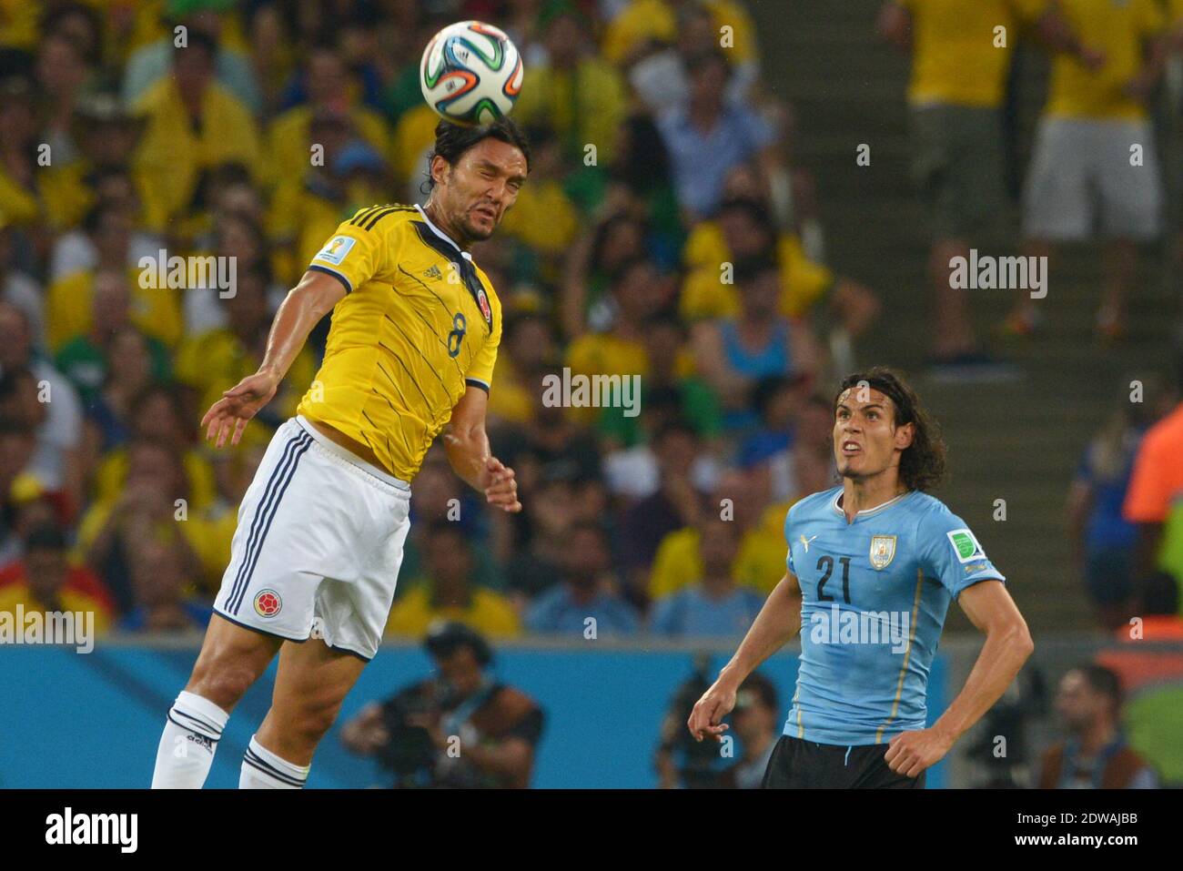 Colombia's Abel Aguilar during Soccer World Cup 2014 1/8 of final round match Colombia v Uruguay at Maracana Stadium, Rio de Janeiro, Brazil on June 28, 2014. Colombia won 2-0. Photo by Henri Szwarc/ABACAPRESS.COM Stock Photo