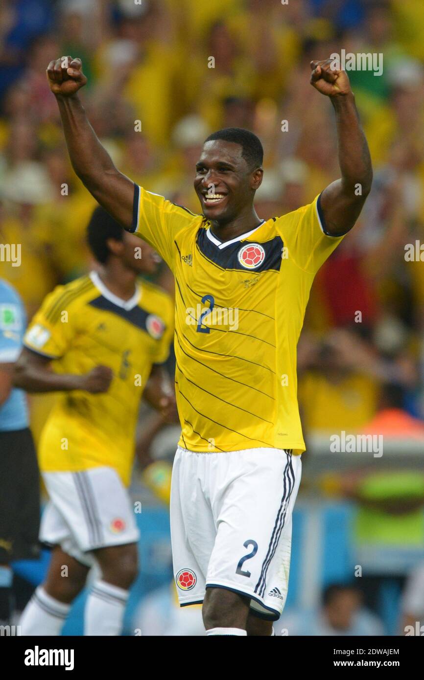 Colombia's Cristian Zapata during Soccer World Cup 2014 1/8 of final round match Colombia v Uruguay at Maracana Stadium, Rio de Janeiro, Brazil on June 28, 2014. Colombia won 2-0. Photo by Henri Szwarc/ABACAPRESS.COM Stock Photo