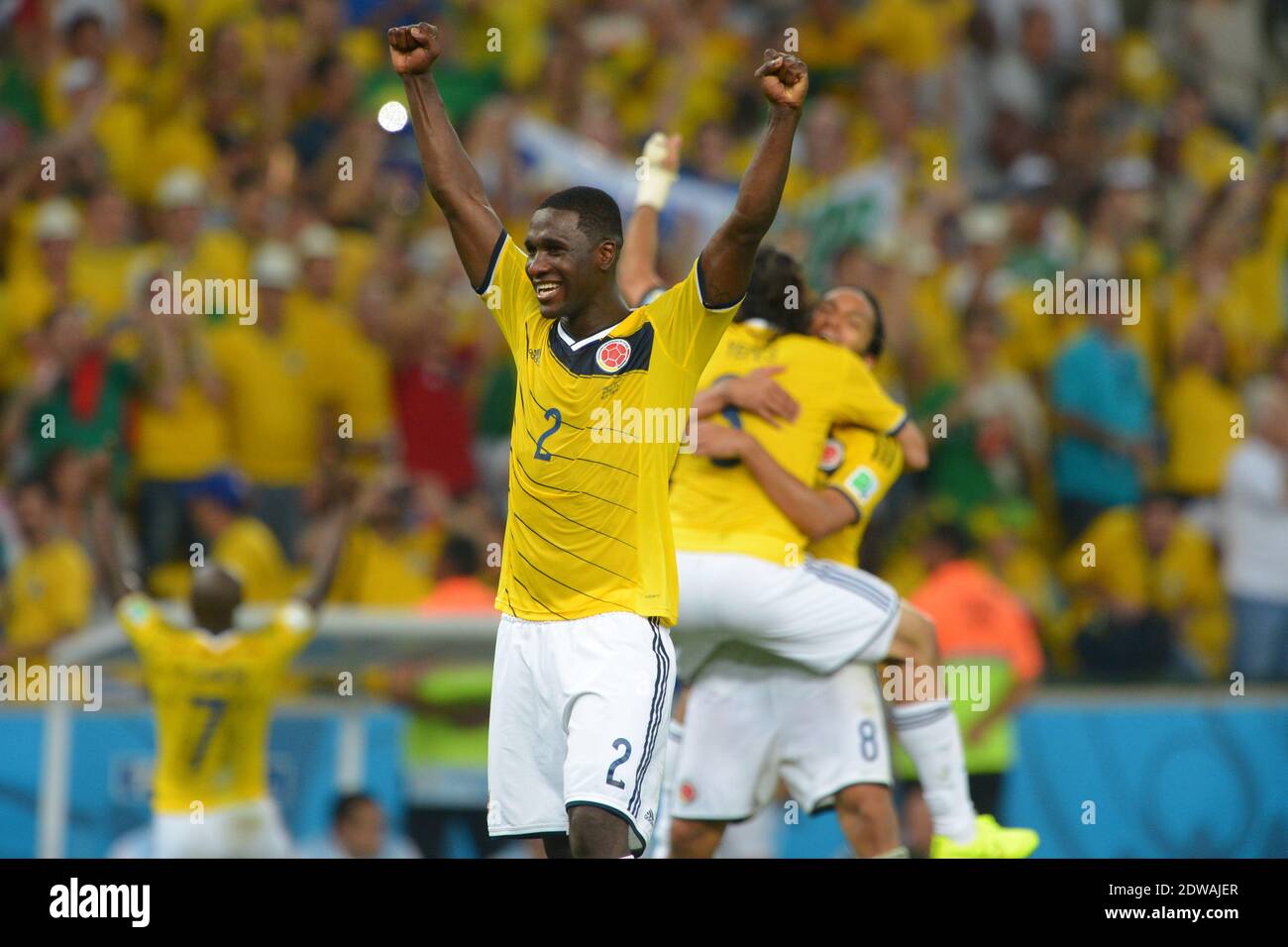 Colombia's Cristian Zapata during Soccer World Cup 2014 1/8 of final round match Colombia v Uruguay at Maracana Stadium, Rio de Janeiro, Brazil on June 28, 2014. Colombia won 2-0. Photo by Henri Szwarc/ABACAPRESS.COM Stock Photo