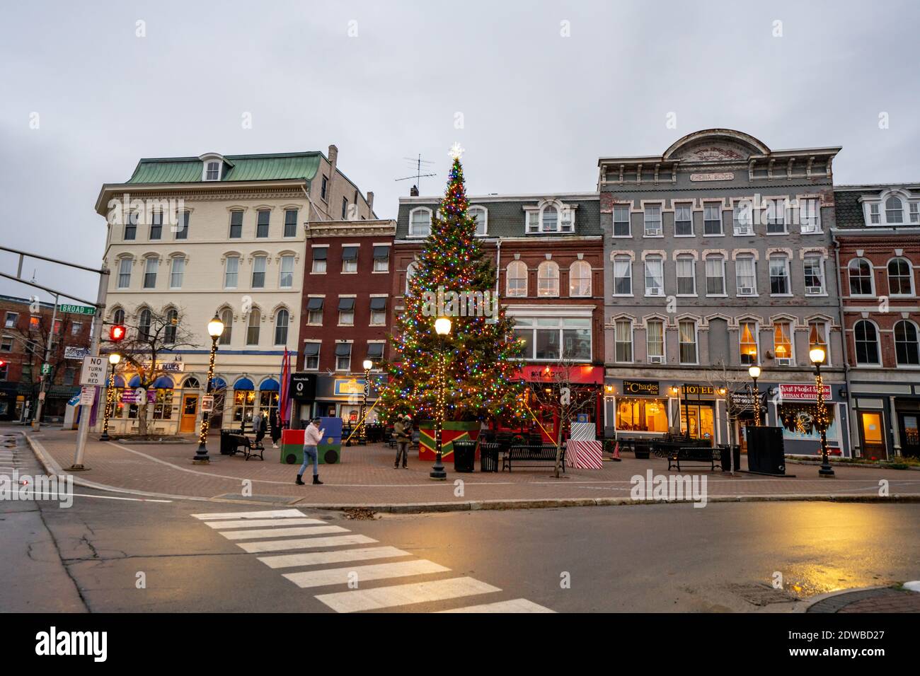 Christmas holiday season in Bangor Maine USA Stock Photo Alamy