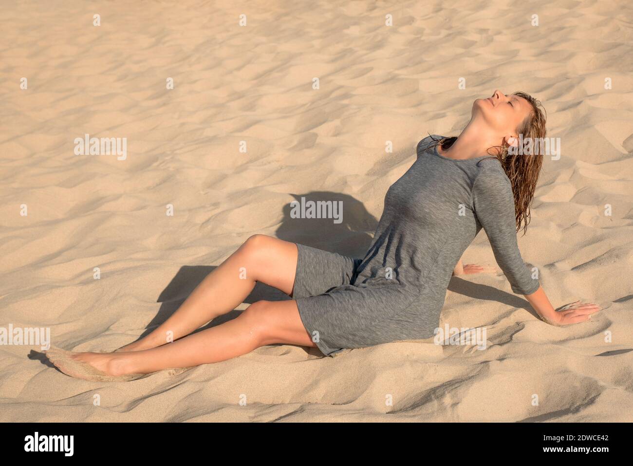 Sun tanned mature woman hi-res stock photography and images - Alamy