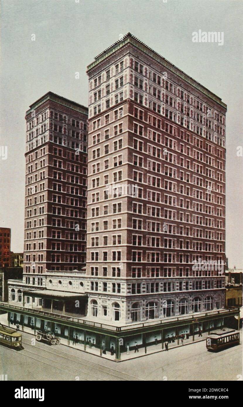 Rice Hotel in a 1913 illustration Stock Photo