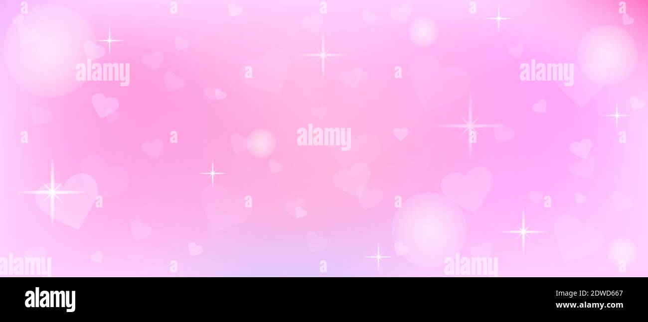 Love abstract background with hearts and bokeh lights. Light pink ...