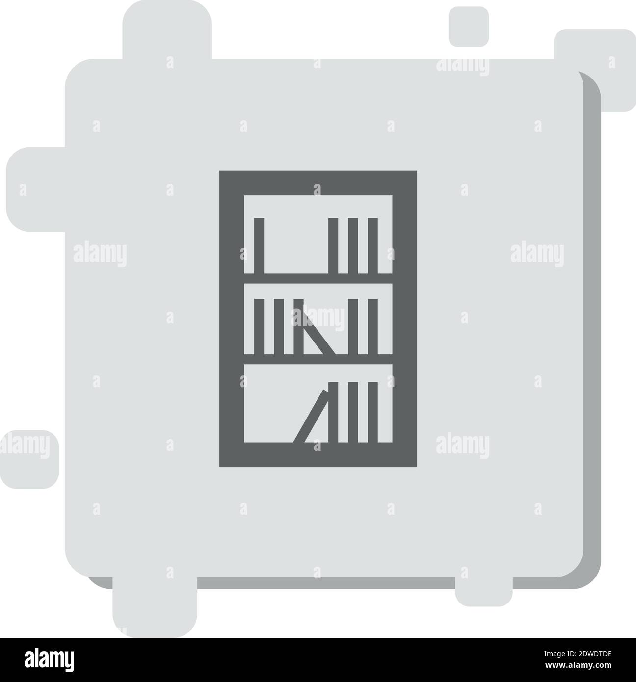 library with books vector icon modern simple vector illustration Stock ...