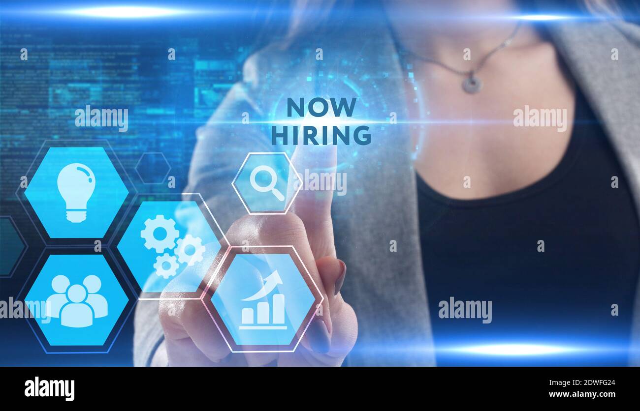 Business, technology, and networking concept. Young