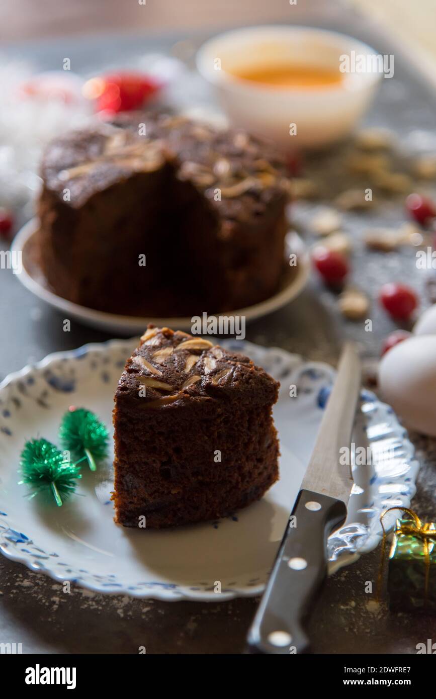 Dessert food item chocolate cakes. Top view Stock Photo