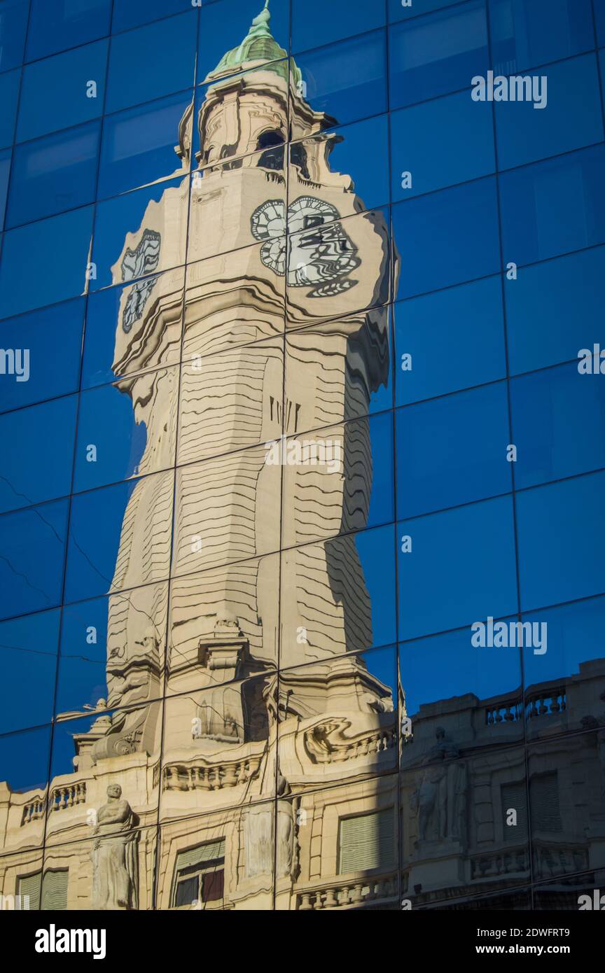 Low Angle View Of Statue Against Building In Buenos Aires City Stock Photo