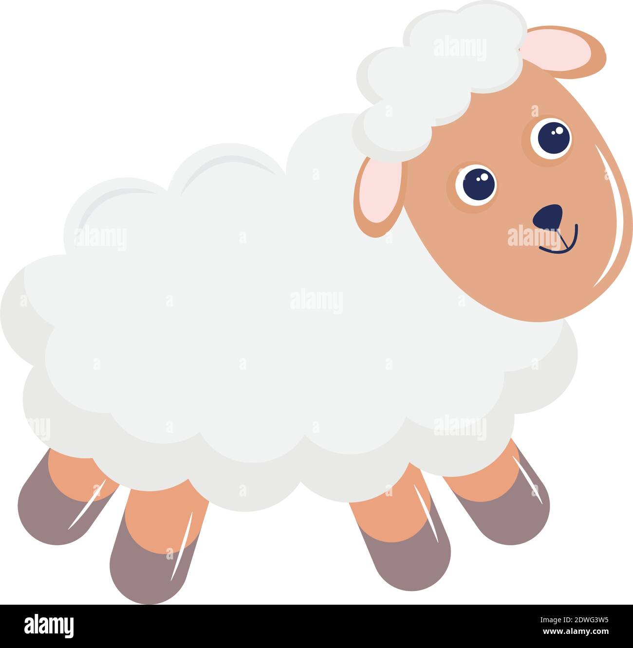 cute little sheep animal kawaii character Stock Vector Image & Art - Alamy