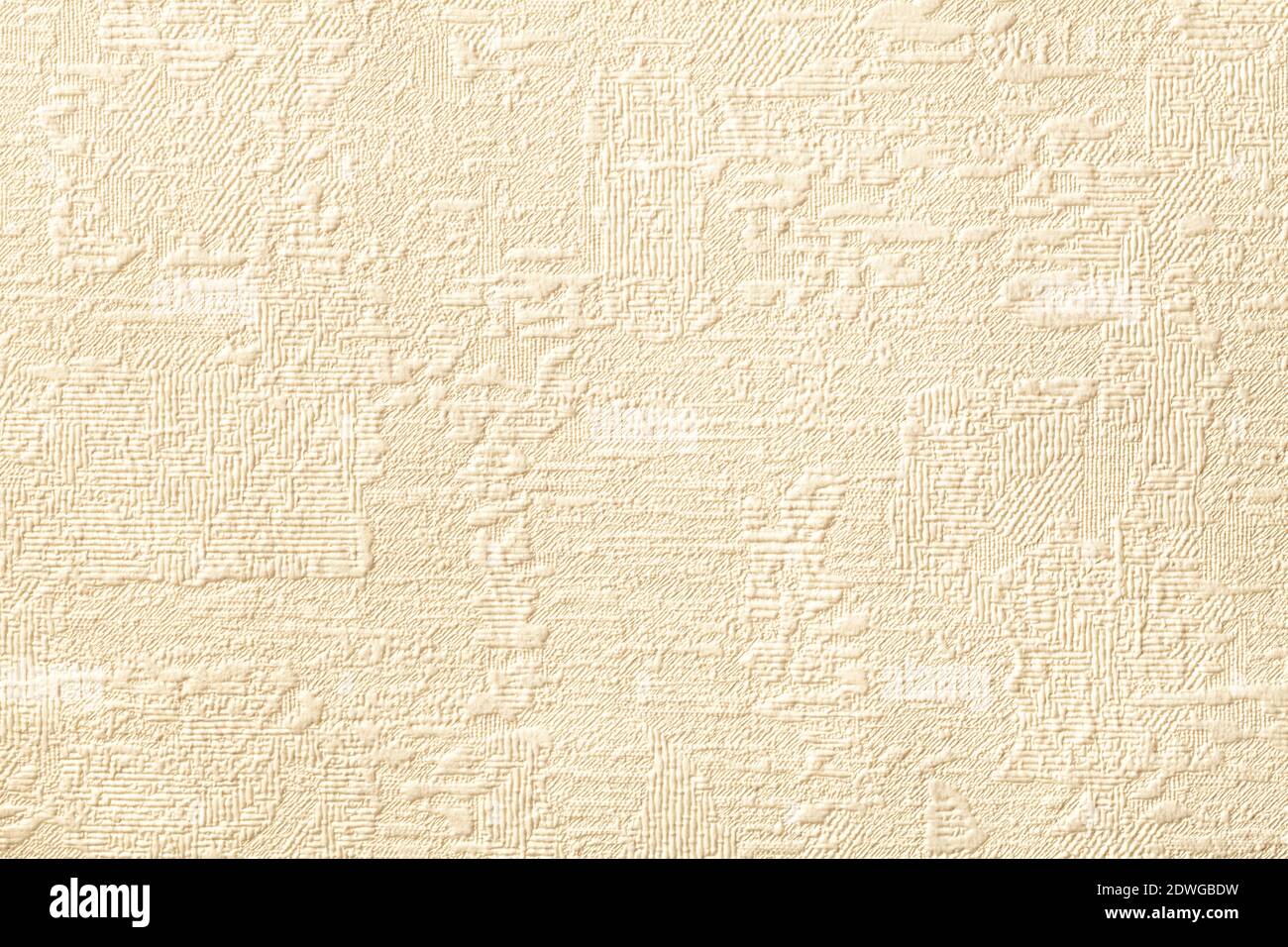 Texture of light beige wallpaper with relief and corrugated pattern