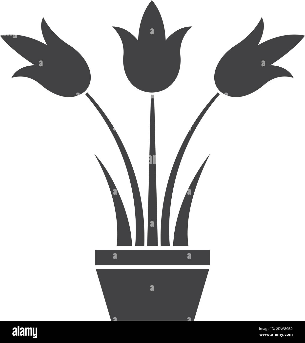 Flower pot icon design template vector isolated illustration Stock ...
