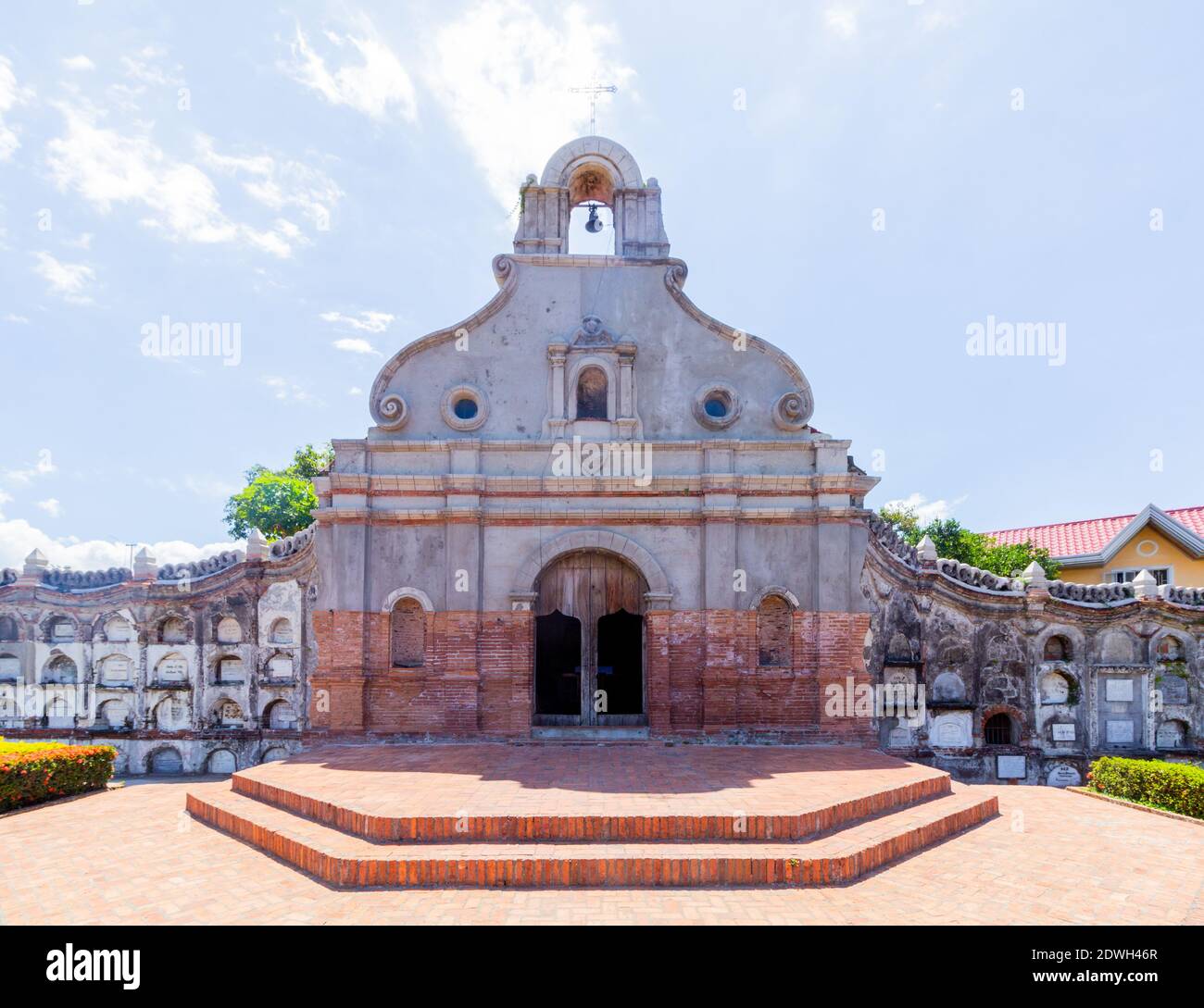 Facade of the Nagcarlan Underground Cemetery chapel in Laguna, Philippines Stock Photo