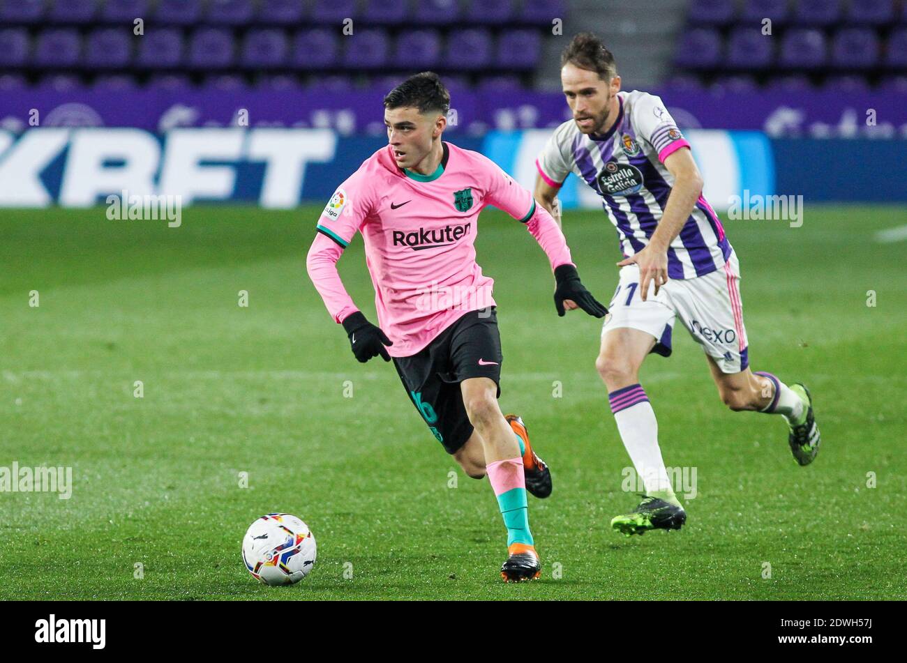 Pedro Gonzalez Lopez &quot;Pedri&quot; of FC Barcelona during the Spanish championship La Liga football match between Real Valladolid an / LM Stock Photo
