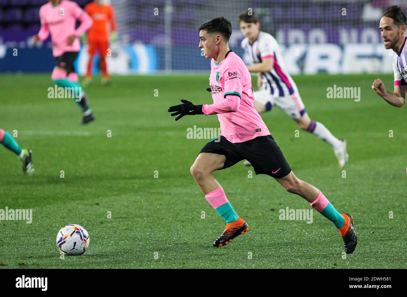 Pedro Gonzalez Lopez &quot;Pedri&quot; of FC Barcelona during the Spanish championship La Liga football match between Real Valladolid an / LM Stock Photo